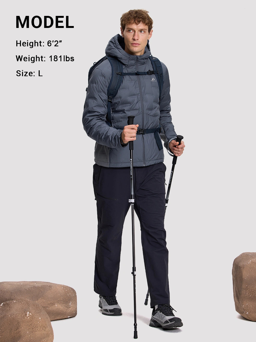 Men's 700 Fill Duck Down Hooded Jacket Pioneer Camp