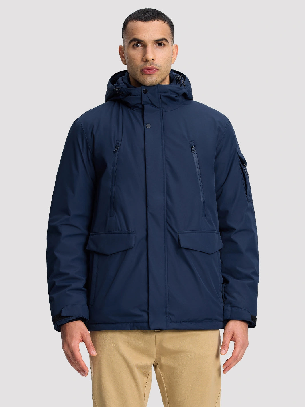 Men's 9-Pocket Hooded Fleece-Lined Winter Parka PIONEER CAMP