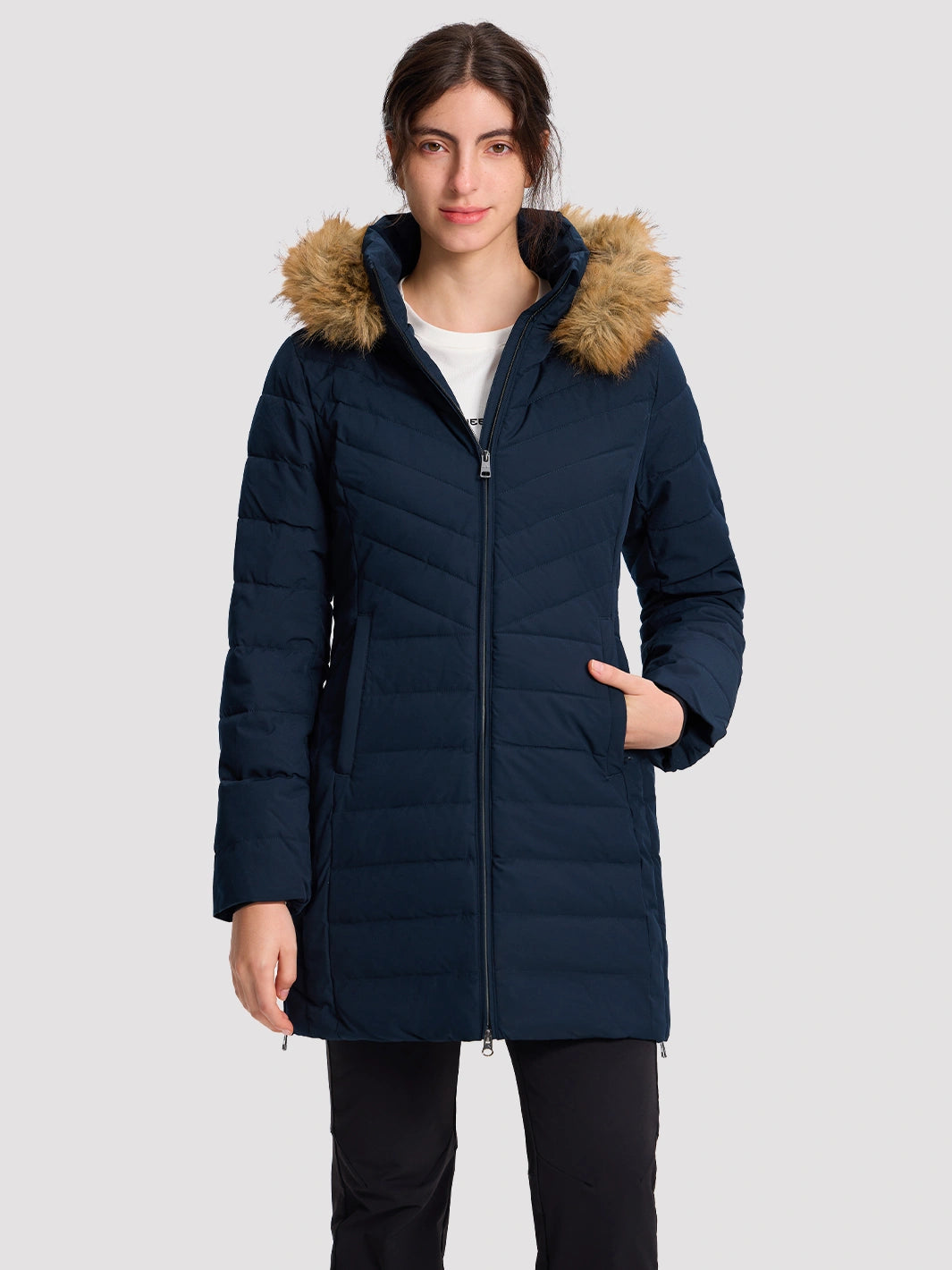 Women's Waterproof Long Puffer Coat PIONEER CAMP