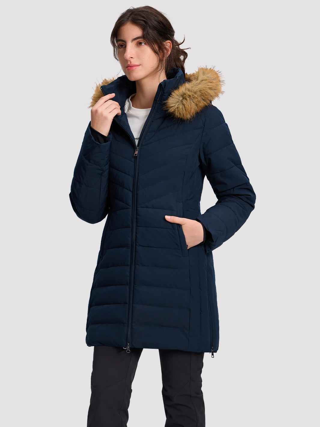 Women's Waterproof Long Puffer Coat PIONEER CAMP