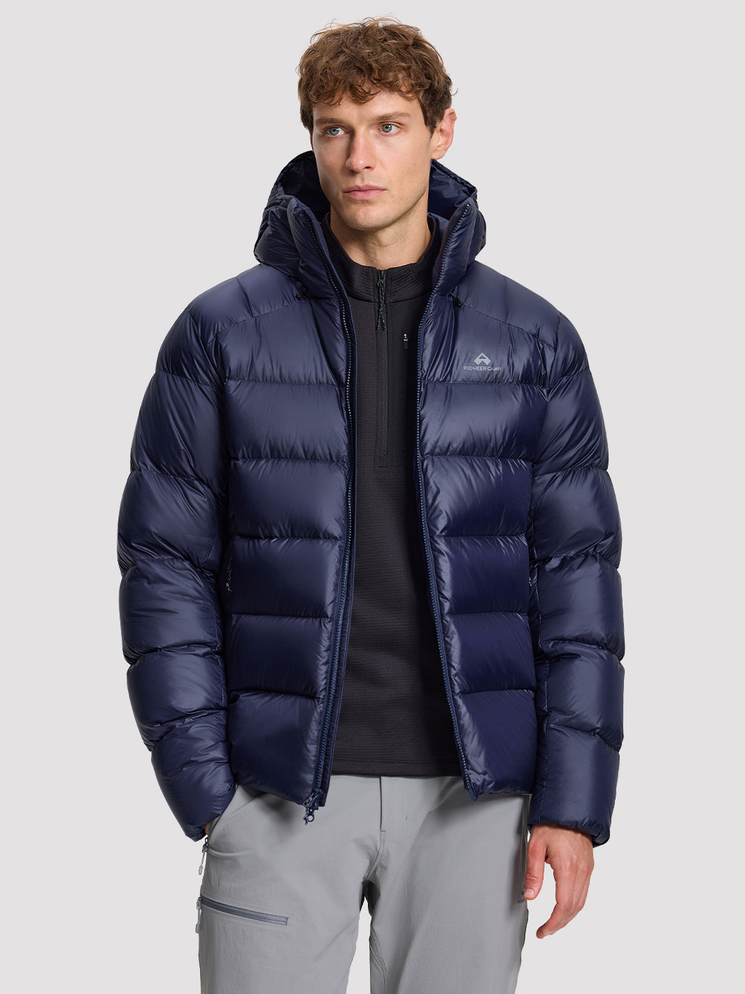 Men's 800-Fill Goose Down Hooded Jacket PIONEER CAMP