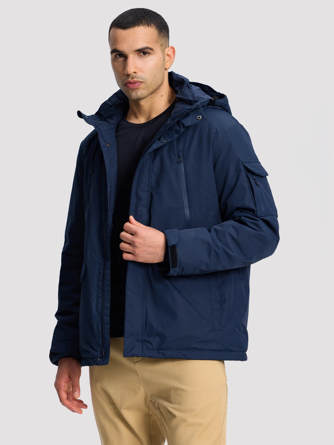 Men's 9-Pocket Hooded Fleece-Lined Winter Parka PIONEER CAMP