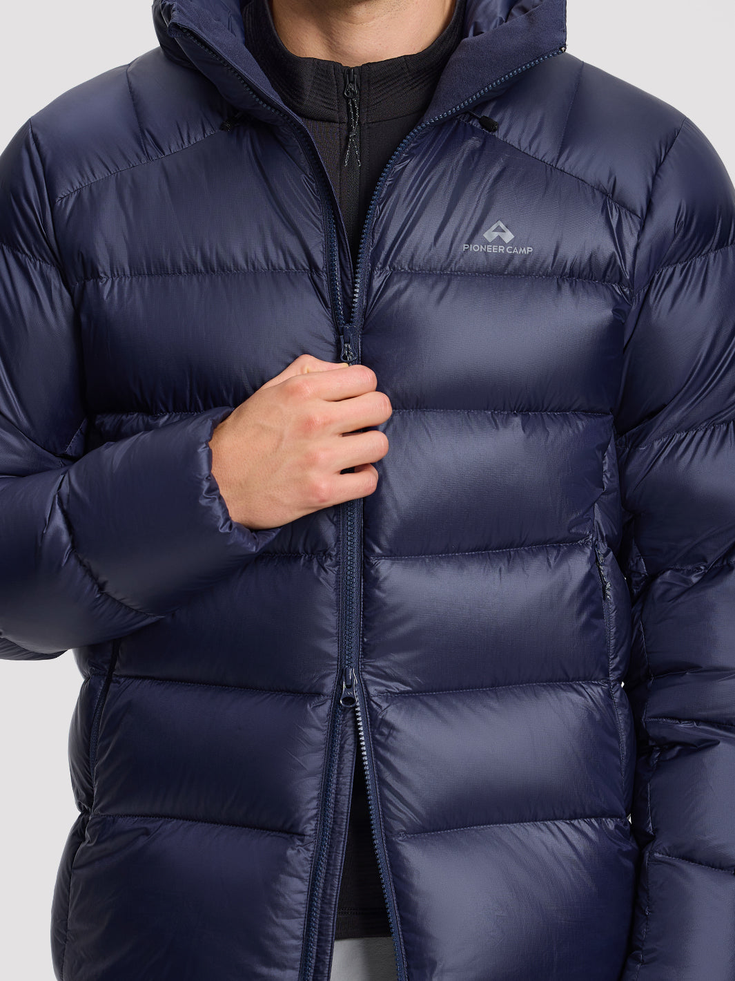 Men's 800-Fill Goose Down Hooded Jacket PIONEER CAMP