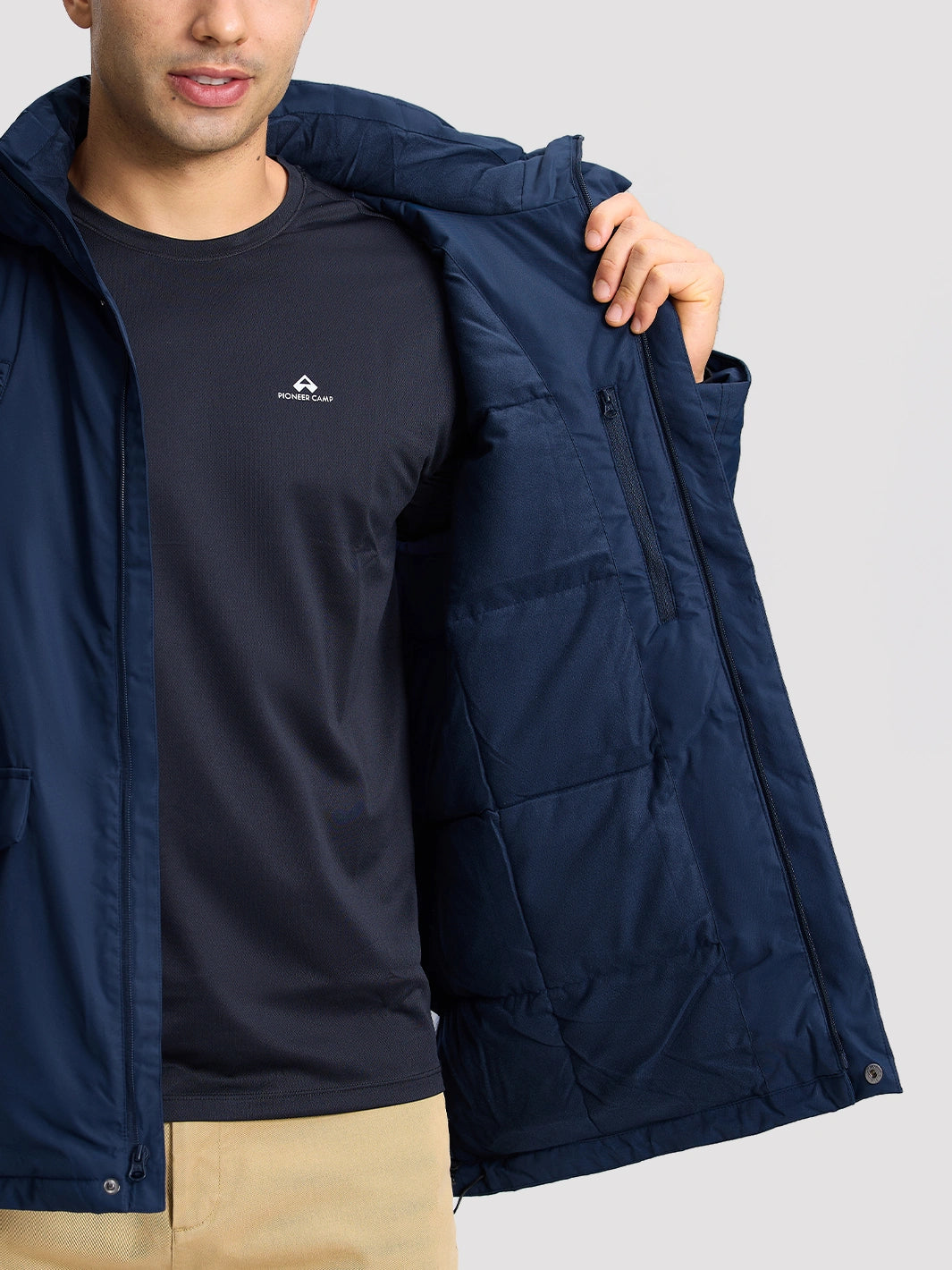 Men's 9-Pocket Hooded Fleece-Lined Winter Parka PIONEER CAMP
