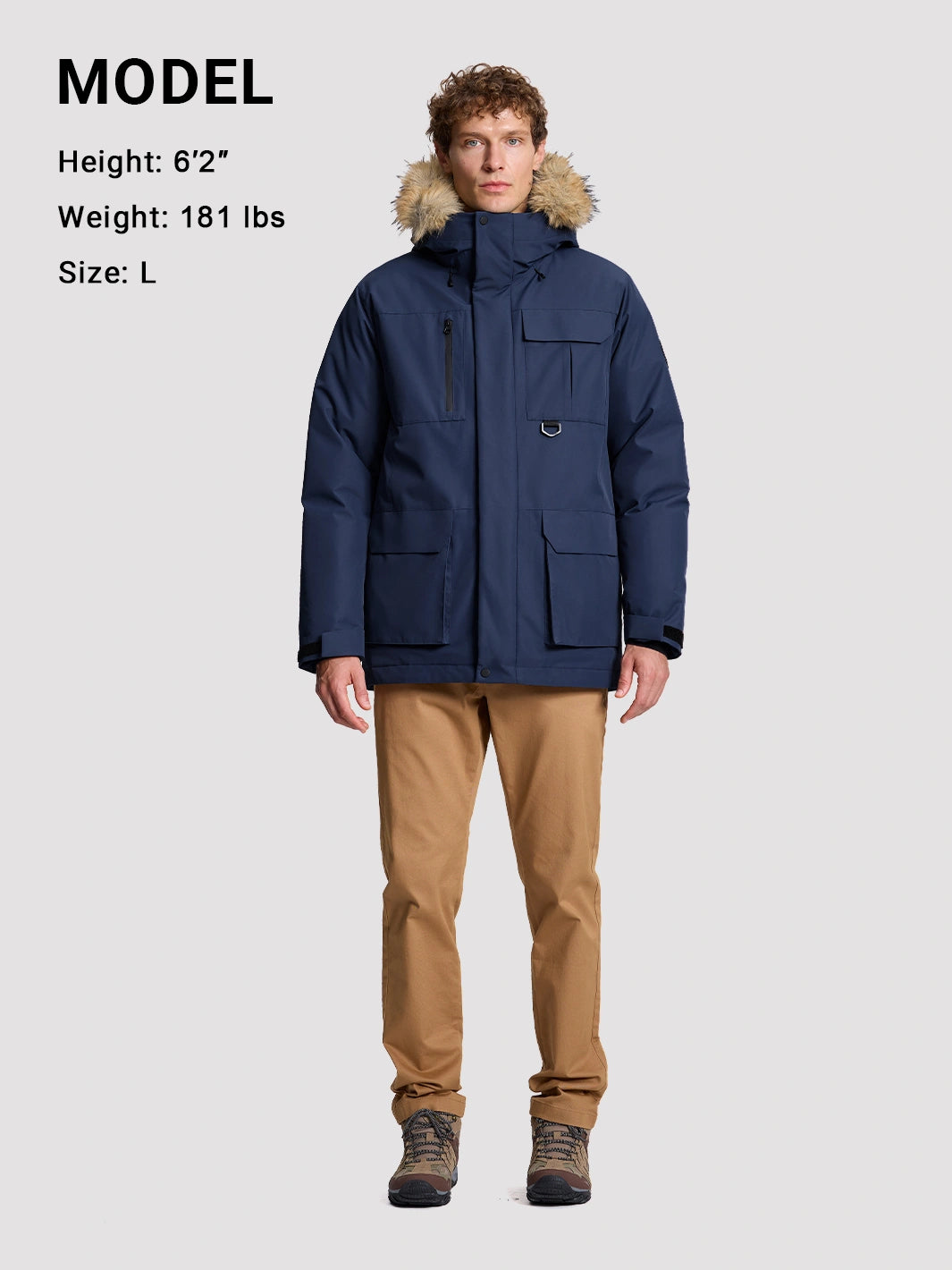 Men's 700 Fill Power Water-Resistant Duck Down Parka Jacket PIONEER CAMP