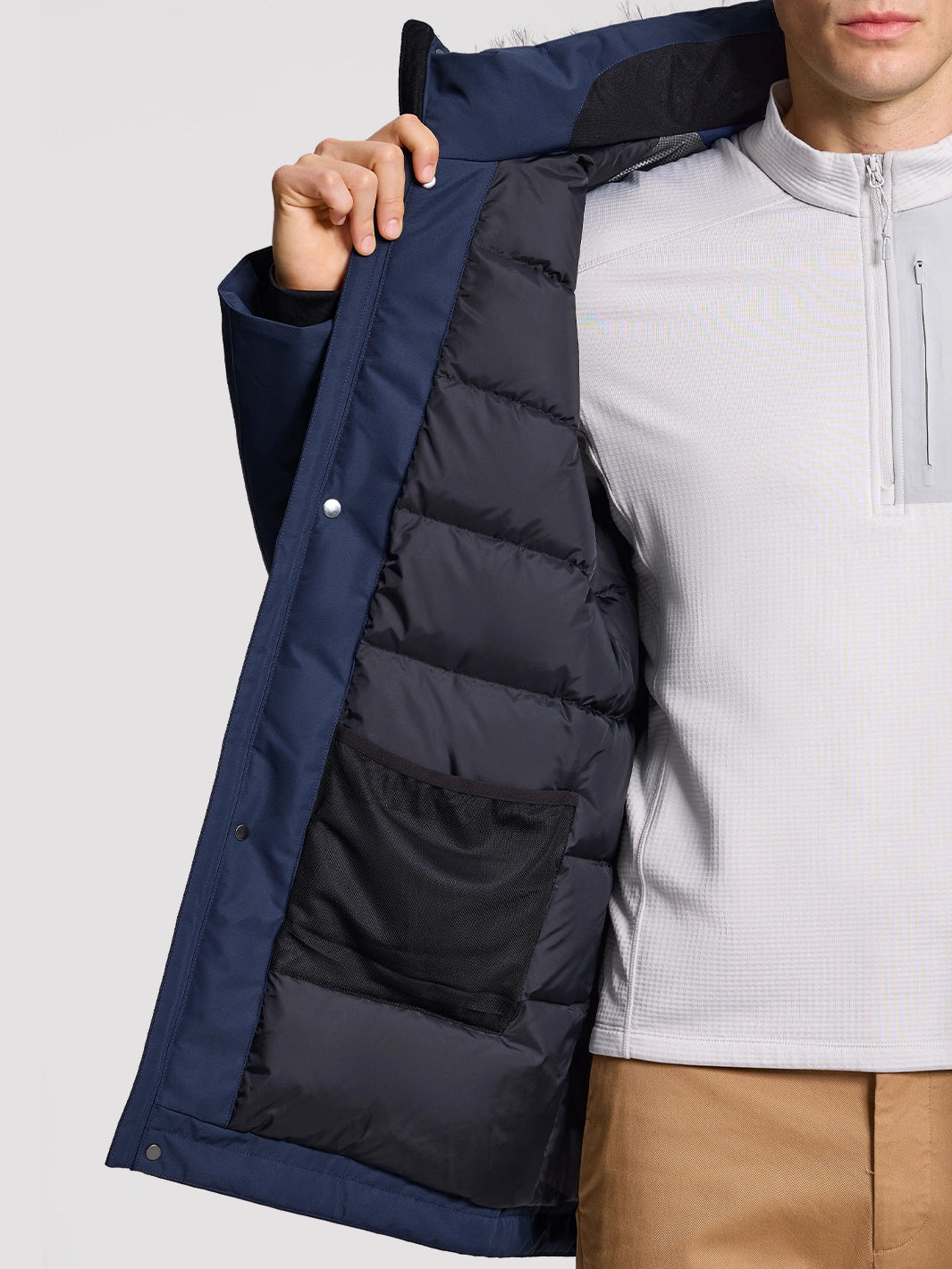 Men's 700 Fill Power Water-Resistant Duck Down Parka Jacket PIONEER CAMP
