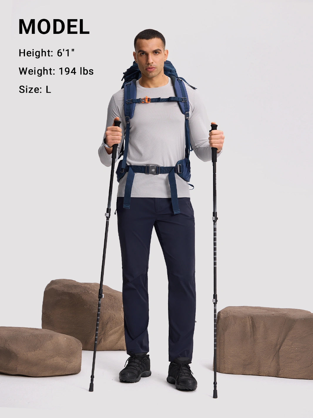 Pantalon de randonnée convertible à séchage rapide pour homme