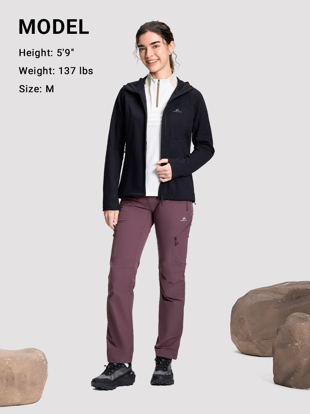 Women's Quick-Dry Colorblock Half-Zip Top PIONEER CAMP