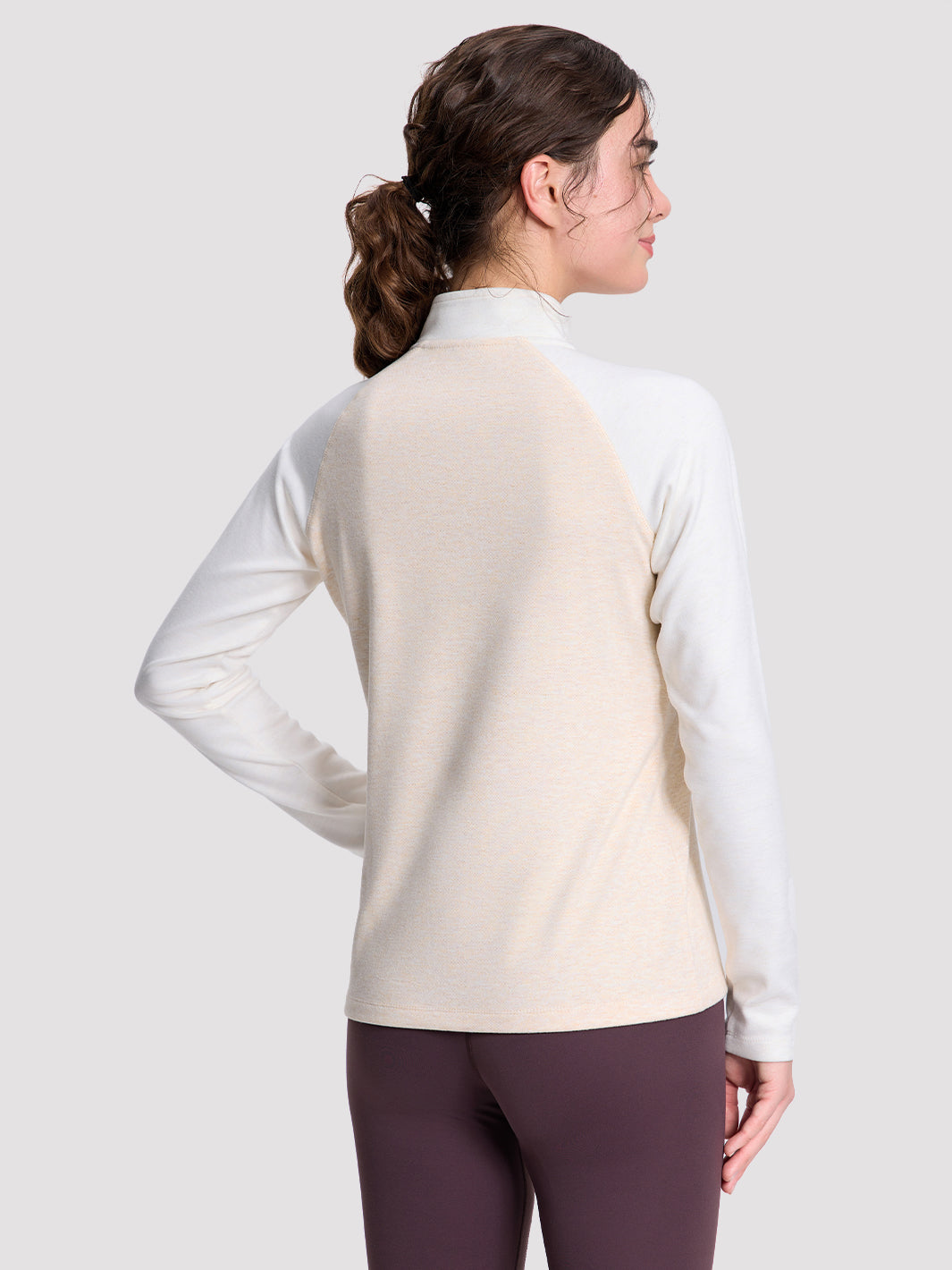 Women's Quarter-Zip Stand-Collar Fleece Top PIONEER CAMP