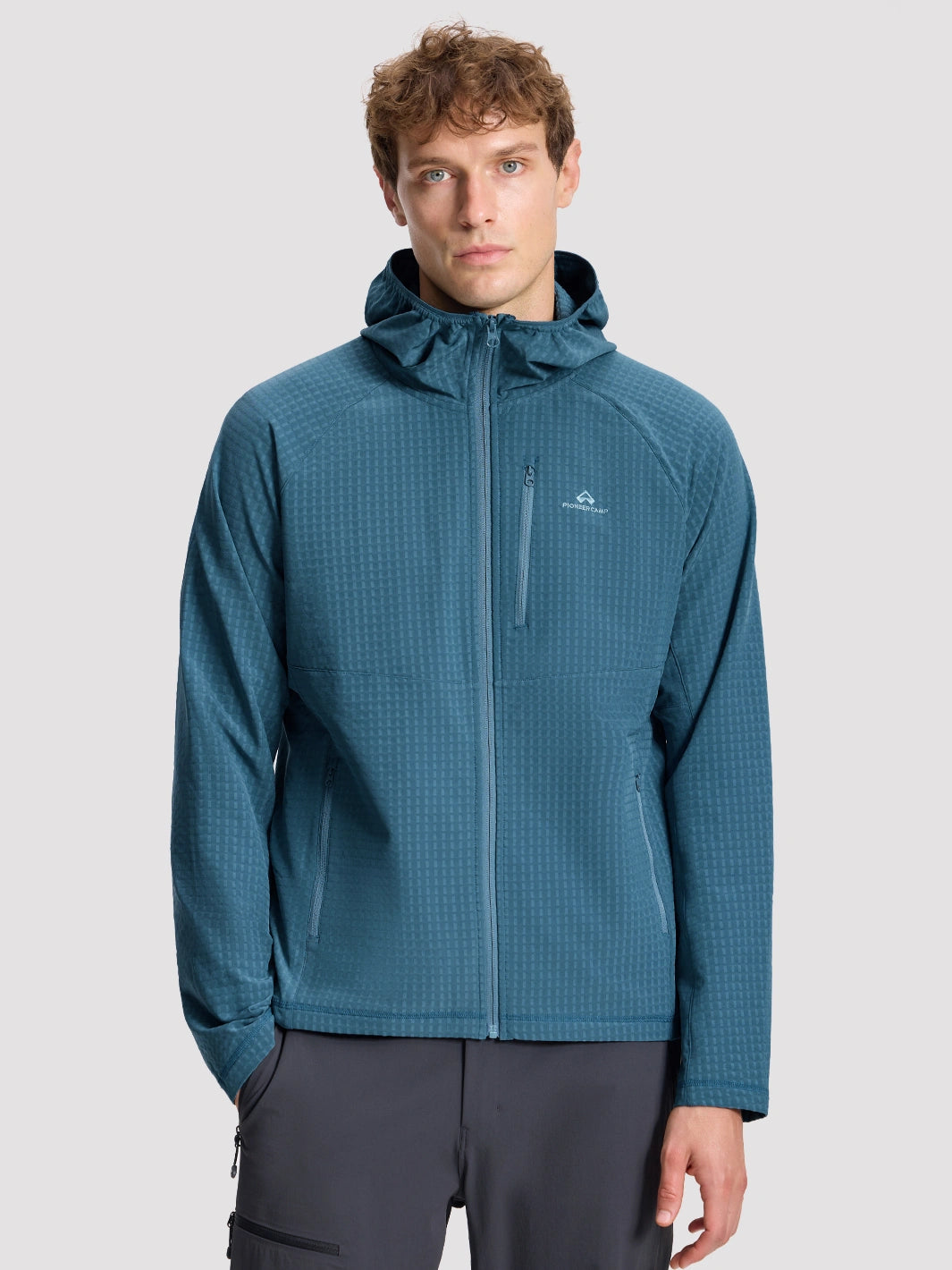 Men's Lightweight Grid Fleece Jacket PIONEER CAMP