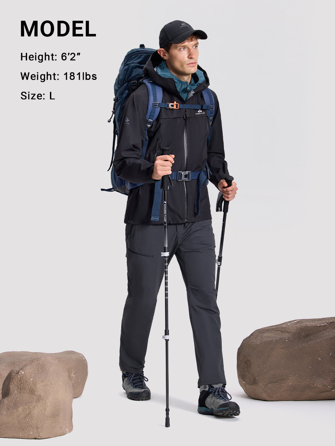 Men's Lightweight Grid Fleece Softshell Jacket PIONEER CAMP