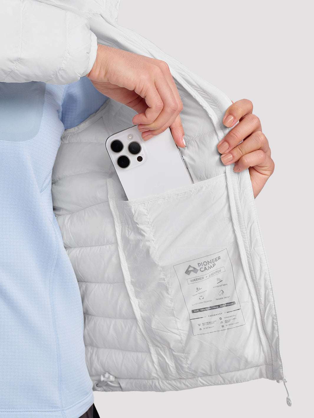 Women's 350g Lightweight Packable Puffer Jacket PIONEER CAMP