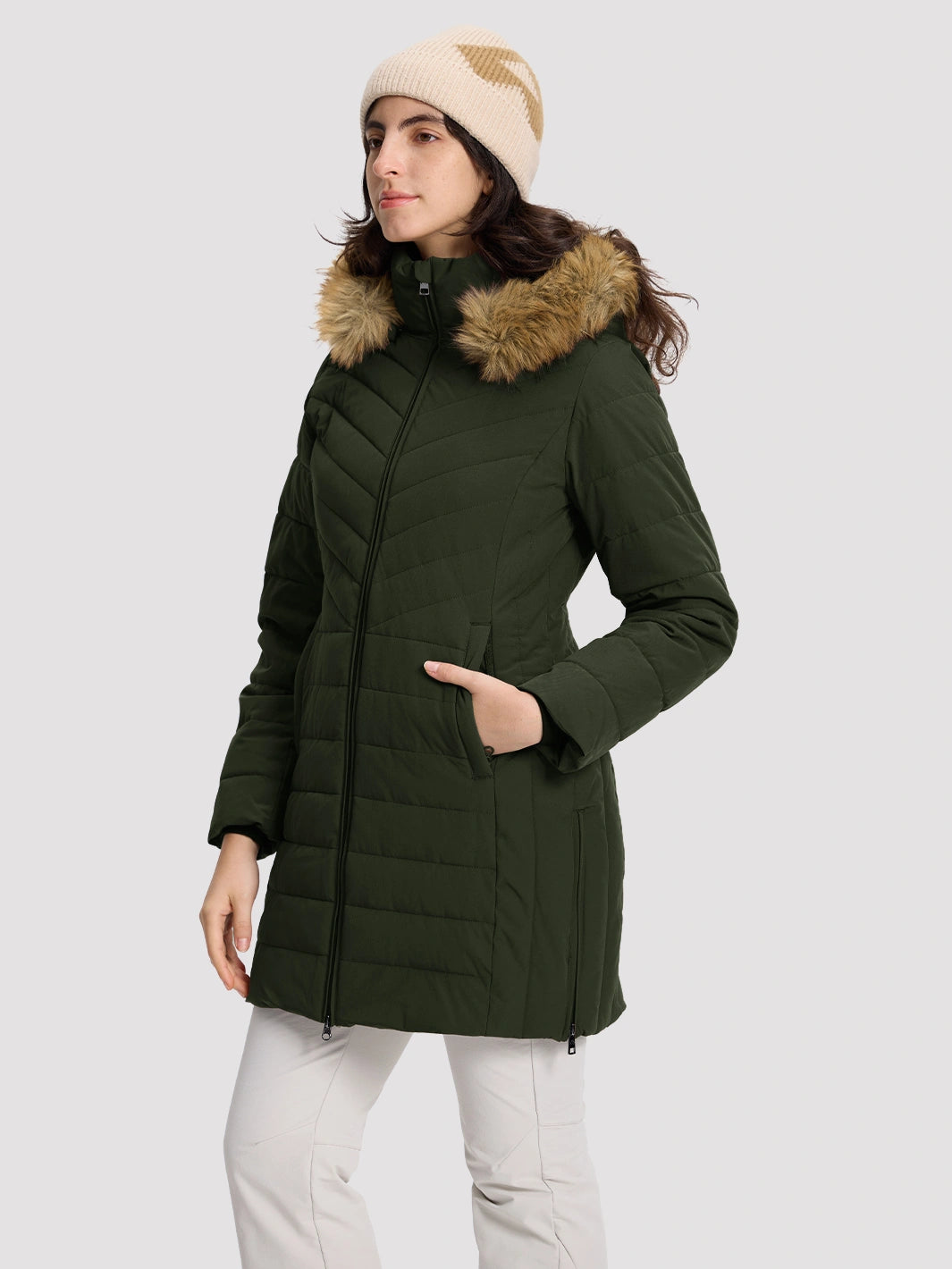 Women's Waterproof Long Puffer Coat PIONEER CAMP
