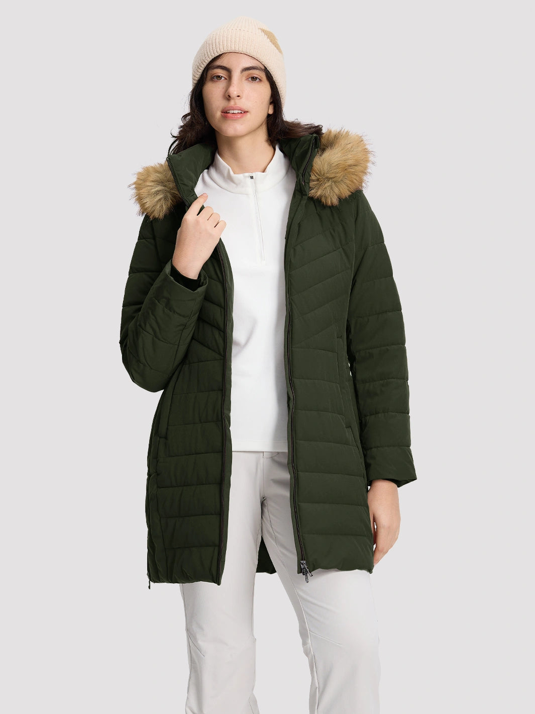 Women's Waterproof Long Puffer Coat PIONEER CAMP