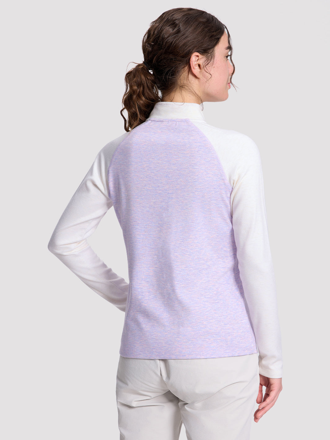 Women's Quarter-Zip Stand-Collar Fleece Top PIONEER CAMP