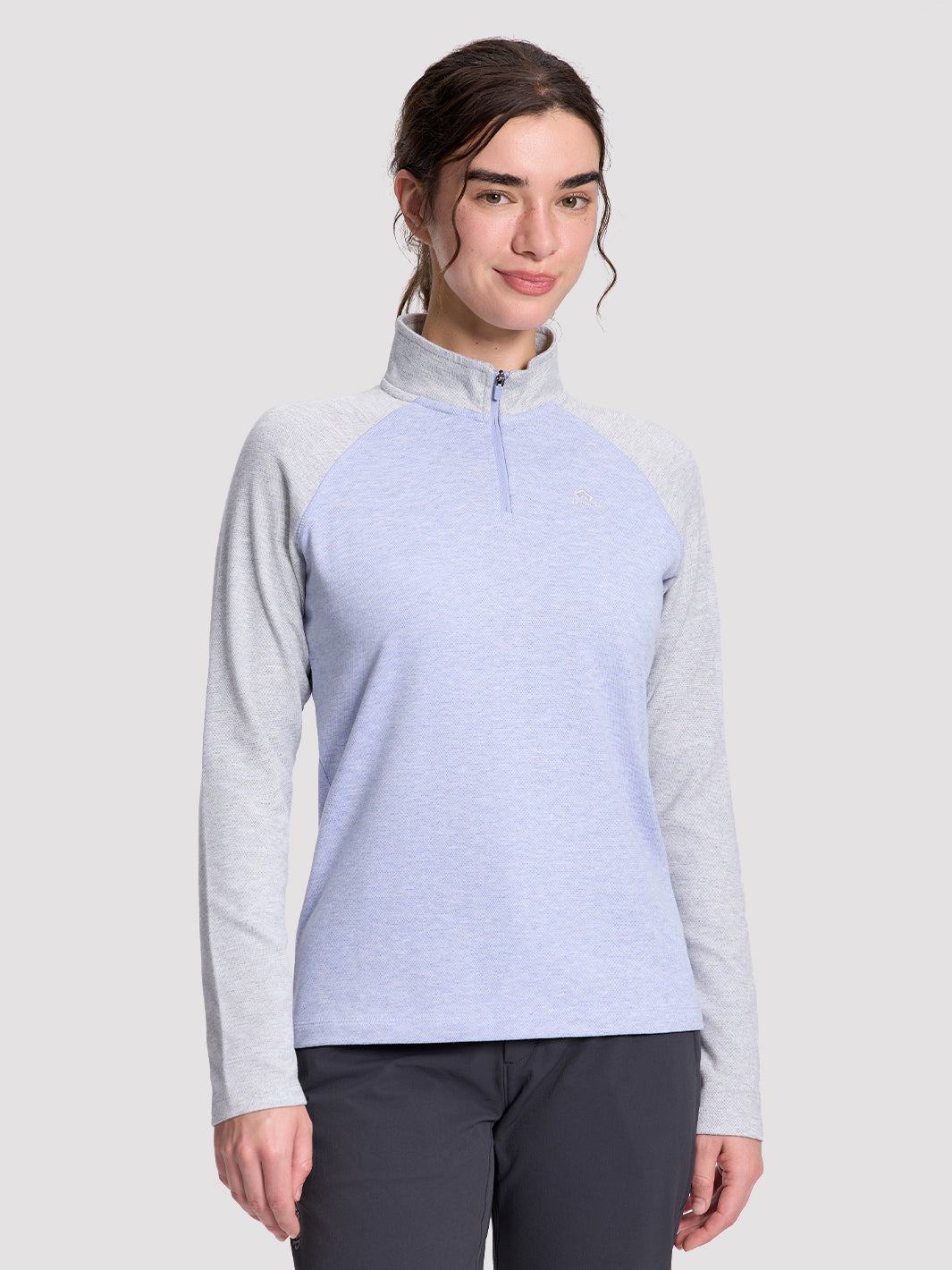 Women's Quarter-Zip Stand-Collar Fleece Top PIONEER CAMP