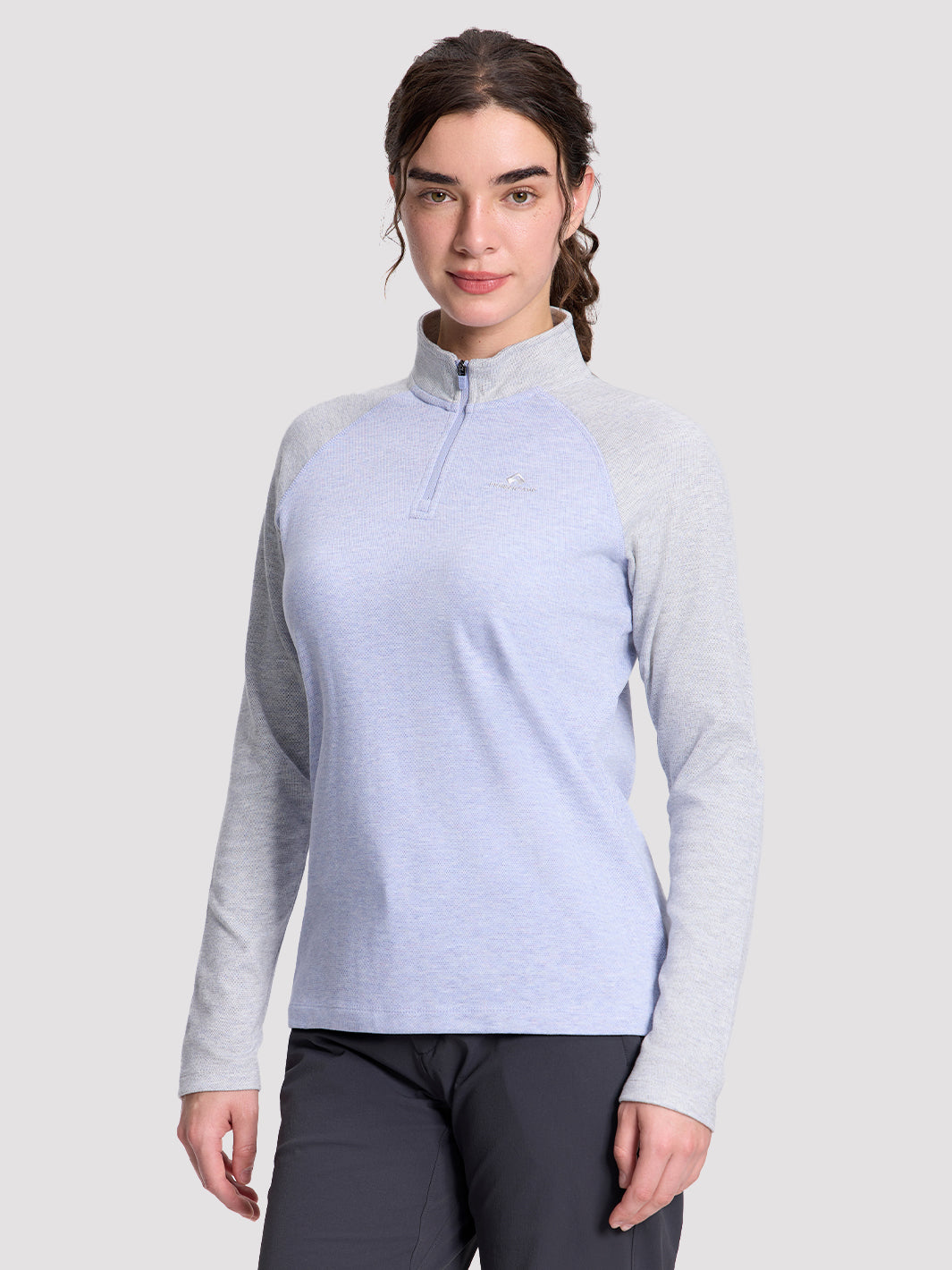 Women's Quarter-Zip Stand-Collar Fleece Top PIONEER CAMP