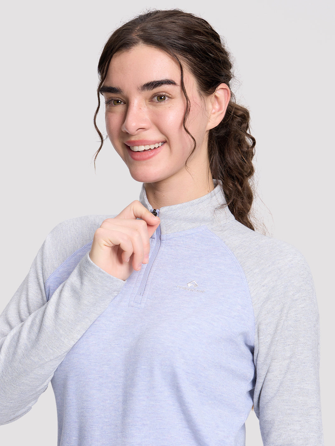Women's Quarter-Zip Stand-Collar Fleece Top PIONEER CAMP