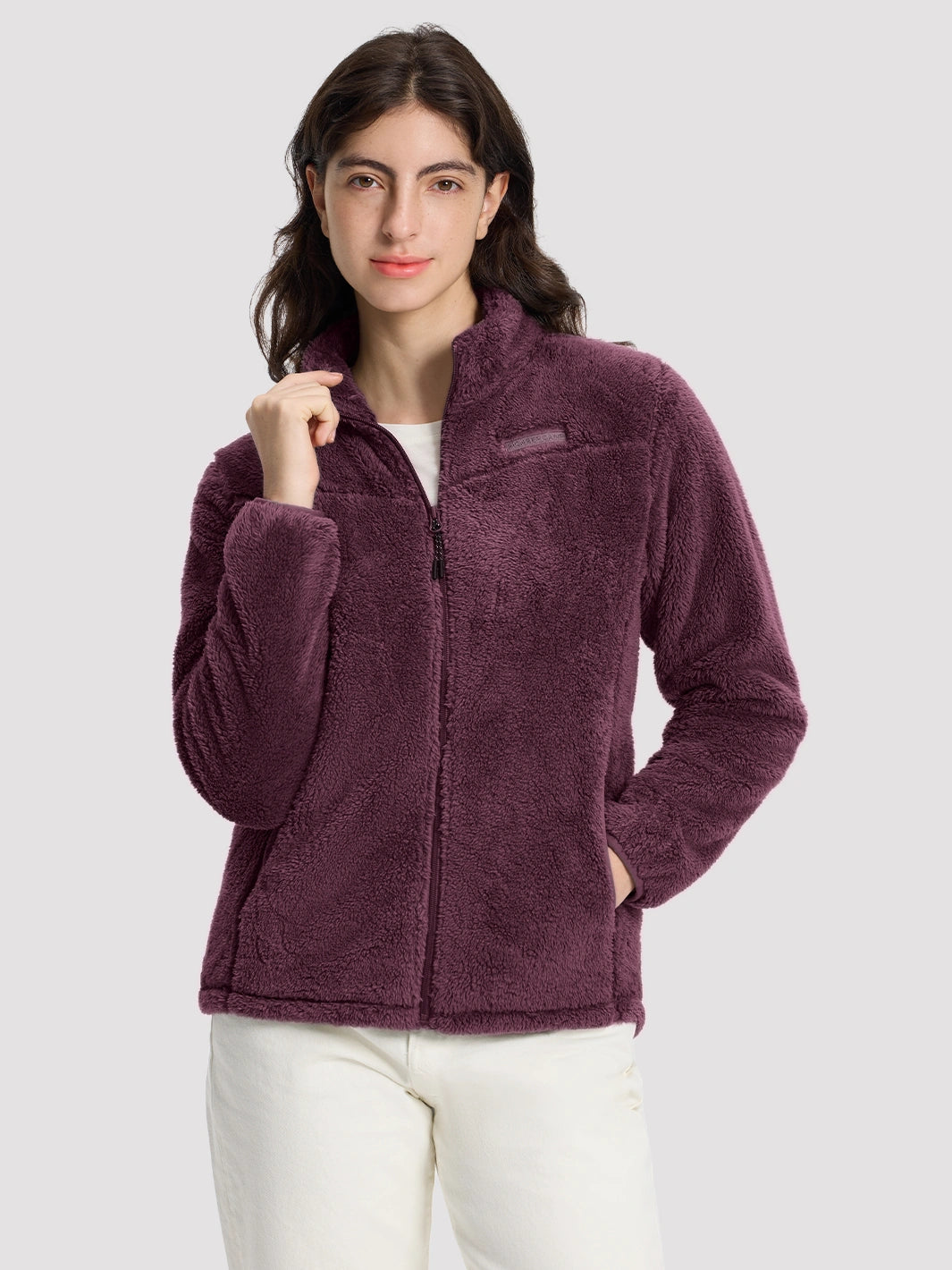 Women's Stand-Collar Coral Fleece Jacket PIONEER CAMP