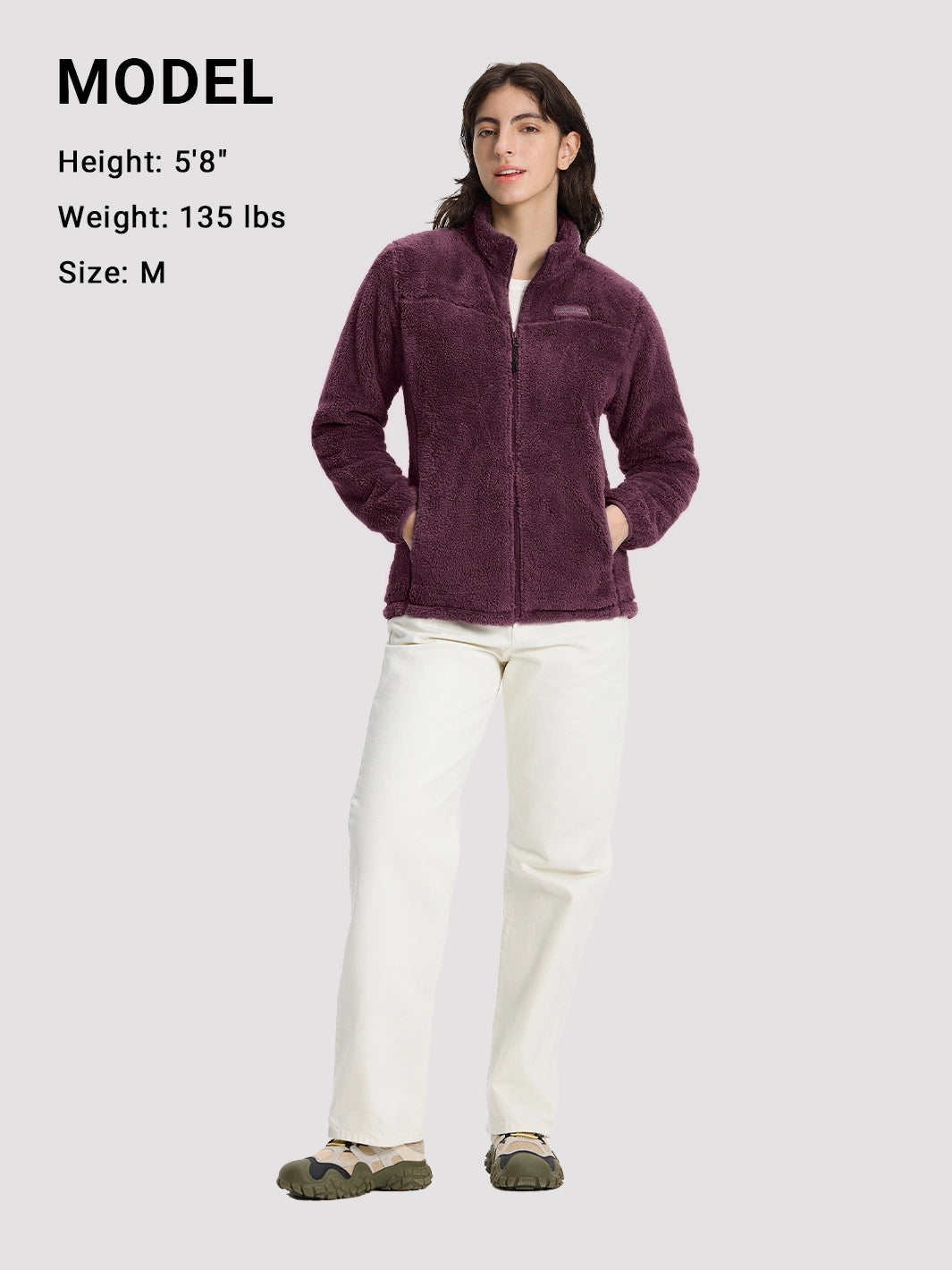 Women's Stand-Collar Coral Fleece Jacket PIONEER CAMP