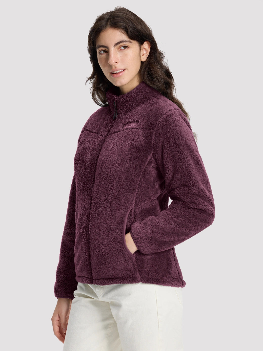 Women's Stand-Collar Coral Fleece Jacket PIONEER CAMP