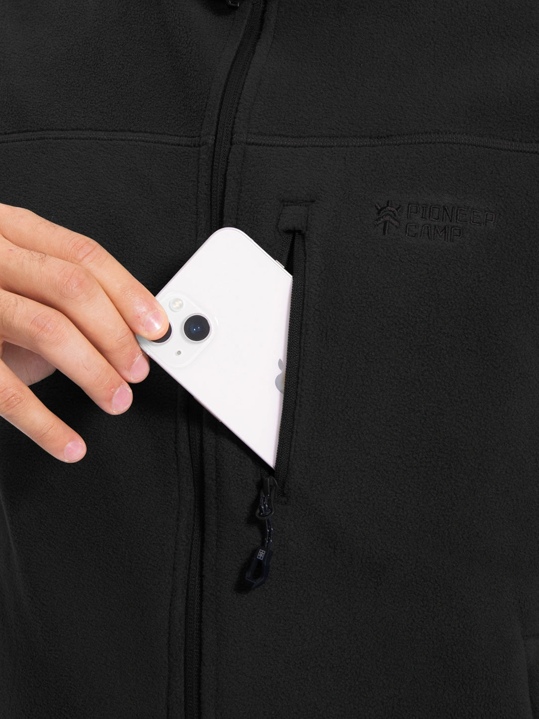 Men's Full-Zip Polar Fleece Vest with 5 Pockets
