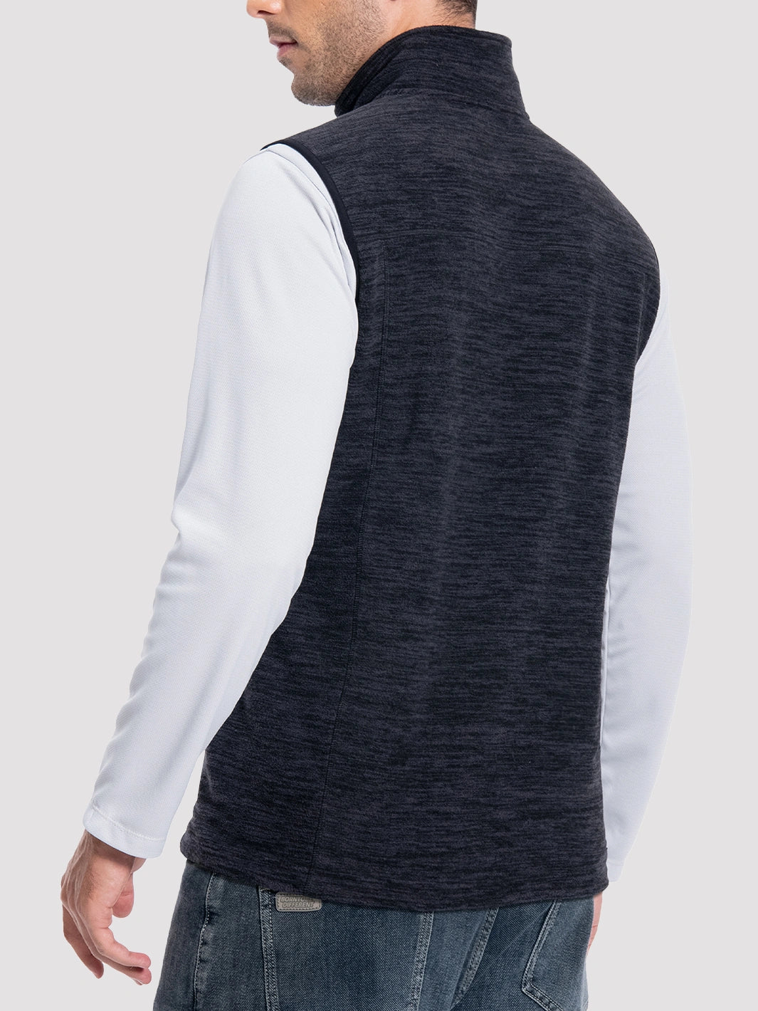 Men's Full-Zip Polar Fleece Vest with 5 Pockets