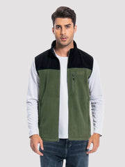 Men's Full-Zip Polar Fleece Vest with 5 Pockets PIONEER CAMP