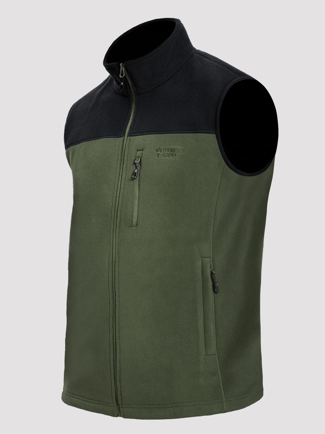 Men's Full-Zip Polar Fleece Vest with 5 Pockets