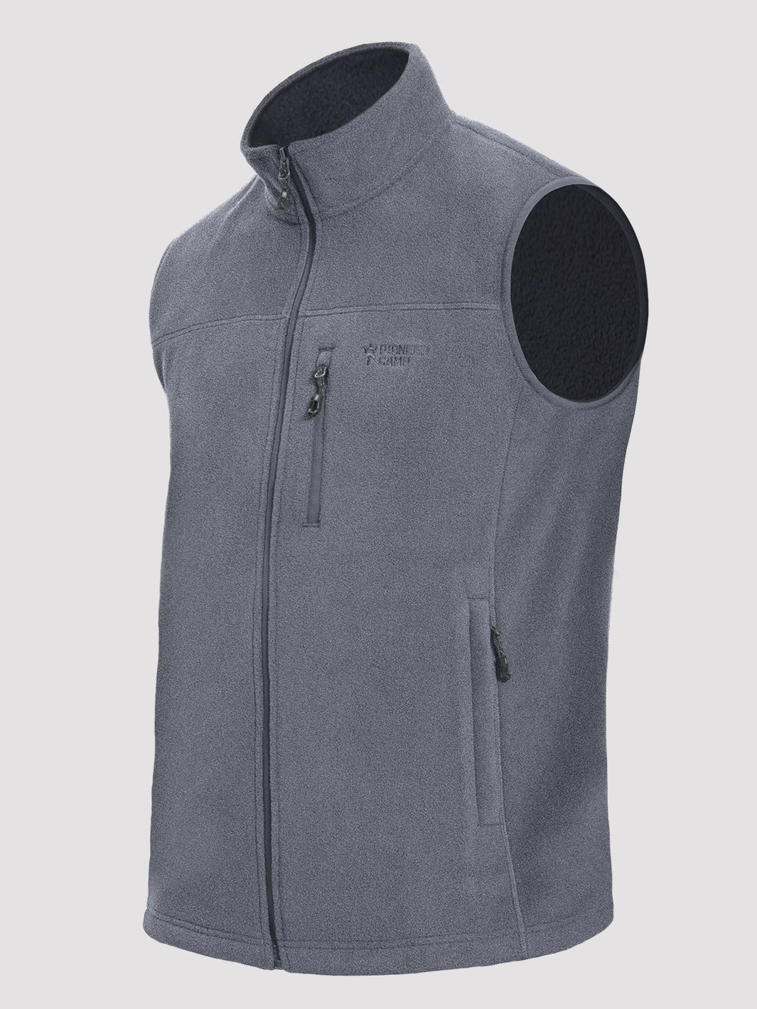 Men's Full-Zip Polar Fleece Vest with 5 Pockets