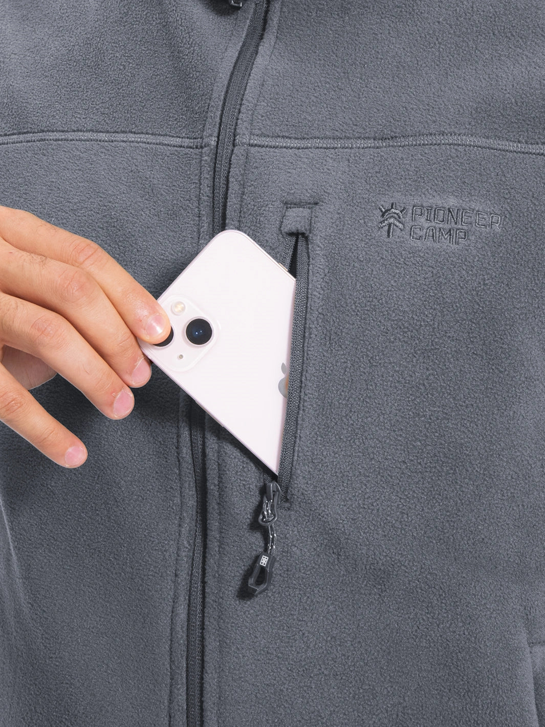 Men's Full-Zip Polar Fleece Vest with 5 Pockets