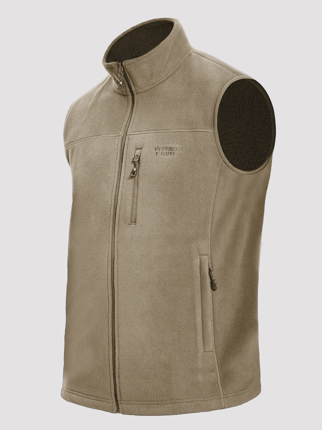 Men's Full-Zip Polar Fleece Vest with 5 Pockets