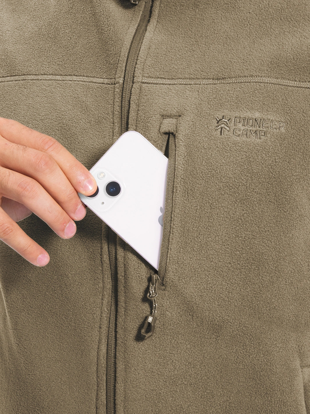 Men's Full-Zip Polar Fleece Vest with 5 Pockets