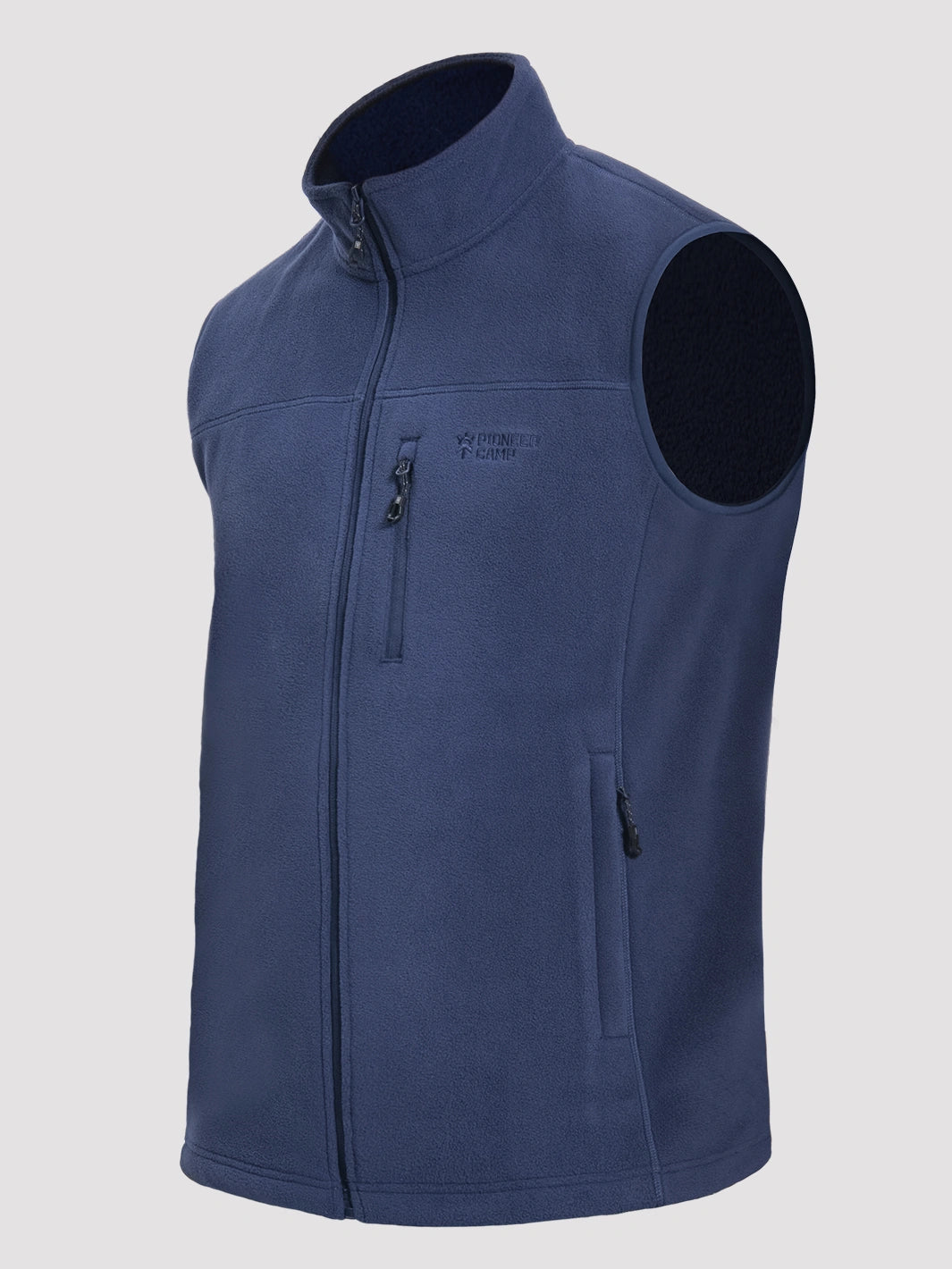 Men's Full-Zip Polar Fleece Vest with 5 Pockets
