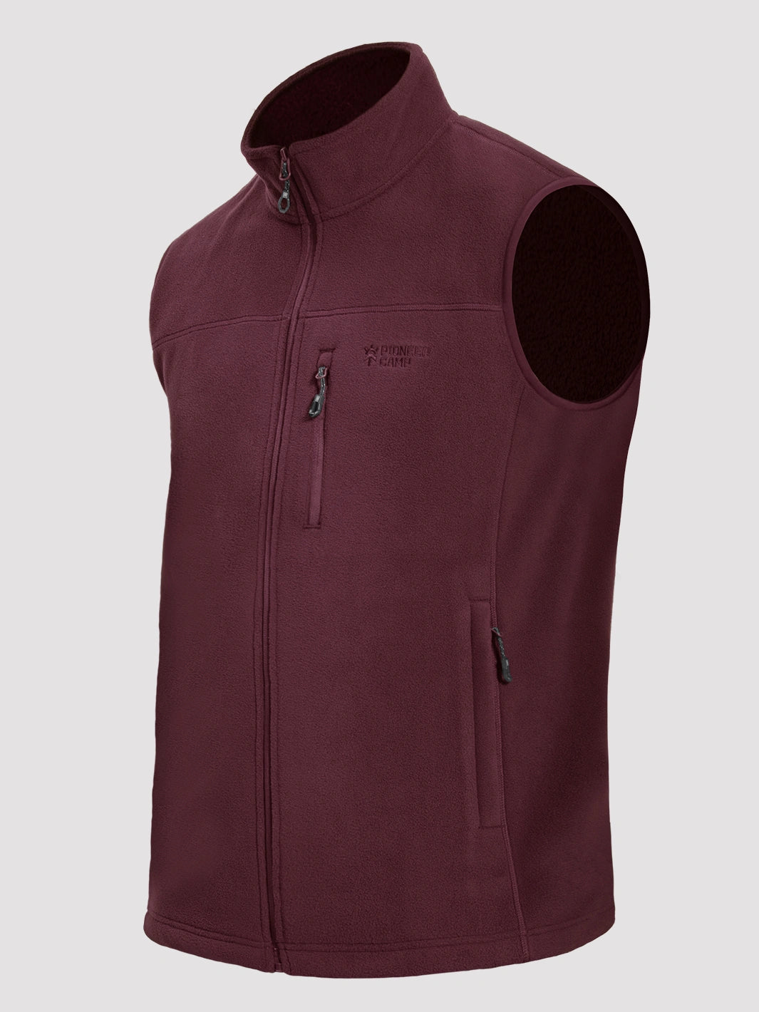 Men's Full-Zip Polar Fleece Vest with 5 Pockets