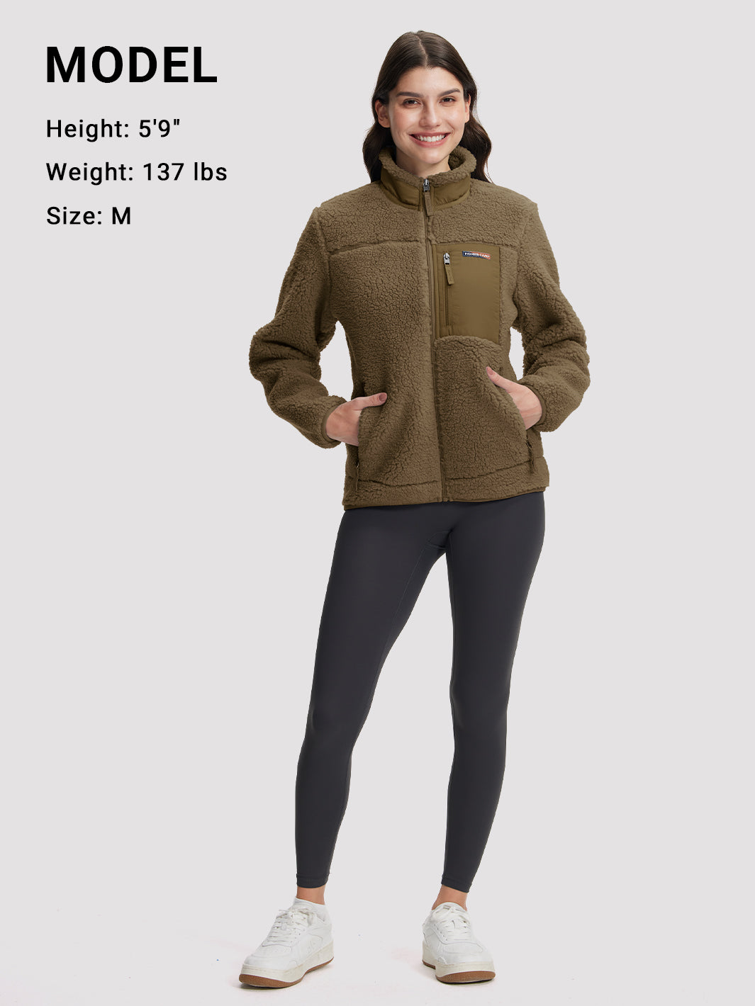 Women's 550g Thick Polar Fleece Full-Zip Jacket