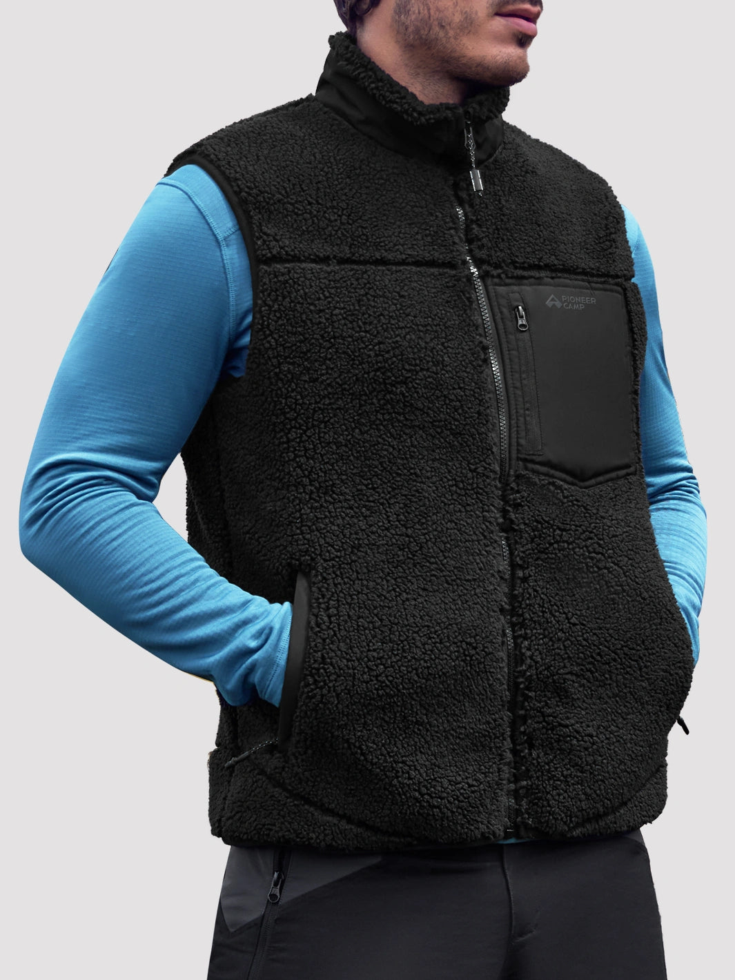 Men's 550g Sherpa Fleece Full-Zip Winter Vest