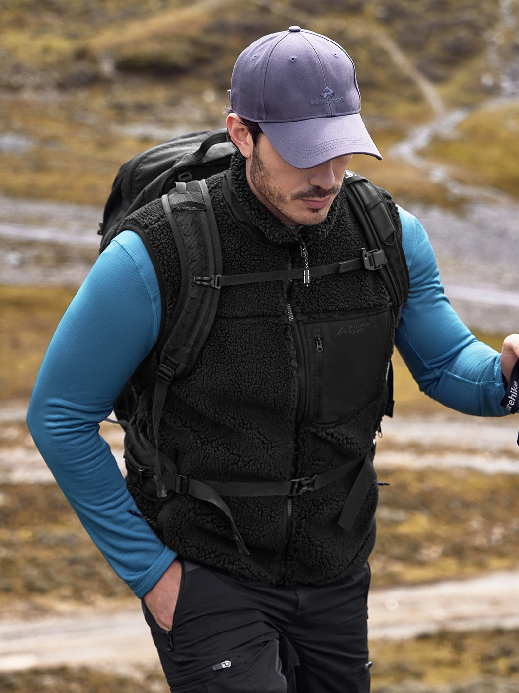 Men's 550g Sherpa Fleece Full-Zip Winter Vest