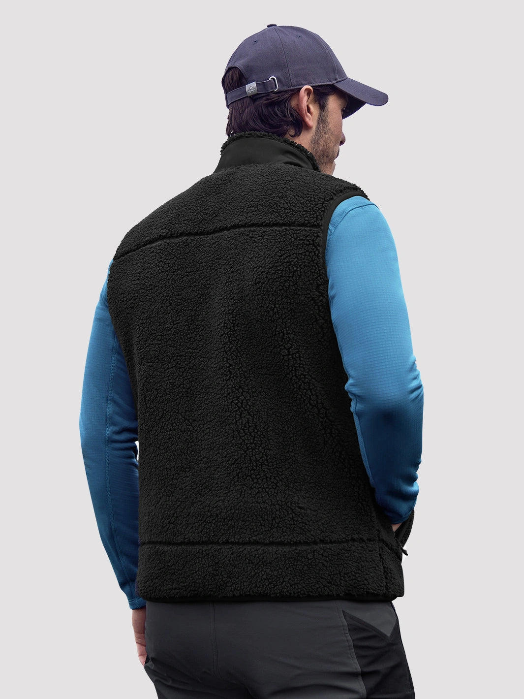 Men's 550g Sherpa Fleece Full-Zip Winter Vest