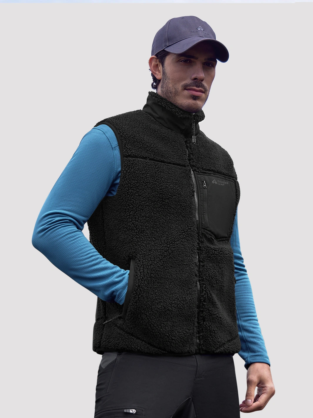 Men's 550g Sherpa Fleece Full-Zip Winter Vest