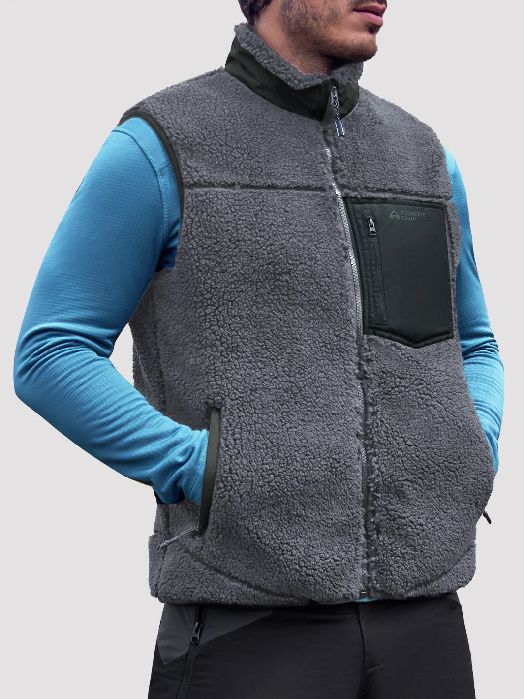 Men's 550g Sherpa Fleece Full-Zip Winter Vest