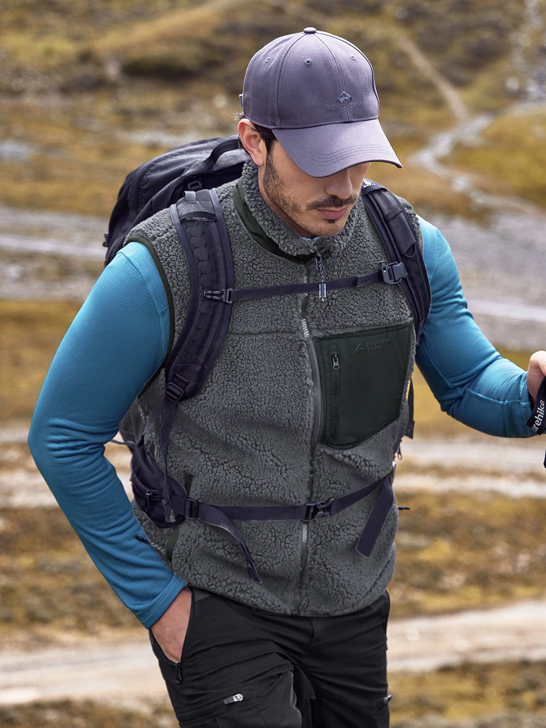 Men's 550g Sherpa Fleece Full-Zip Winter Vest