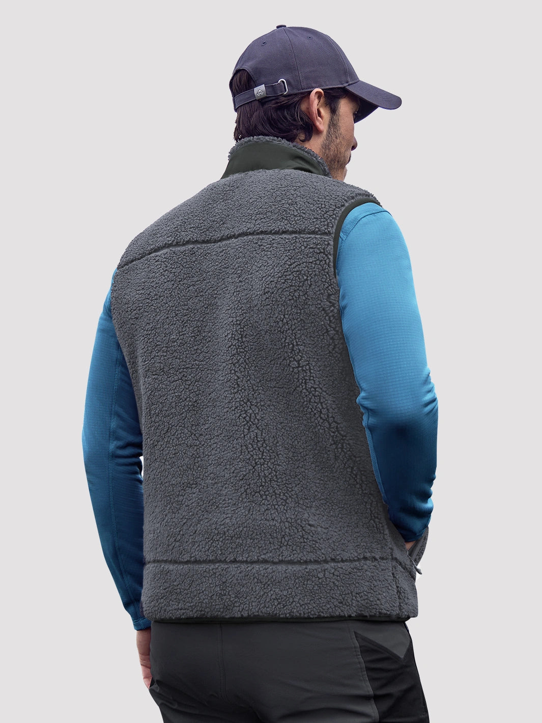 Men's 550g Sherpa Fleece Full-Zip Winter Vest