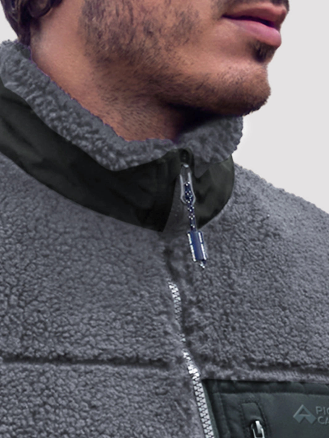 Men's 550g Sherpa Fleece Full-Zip Winter Vest