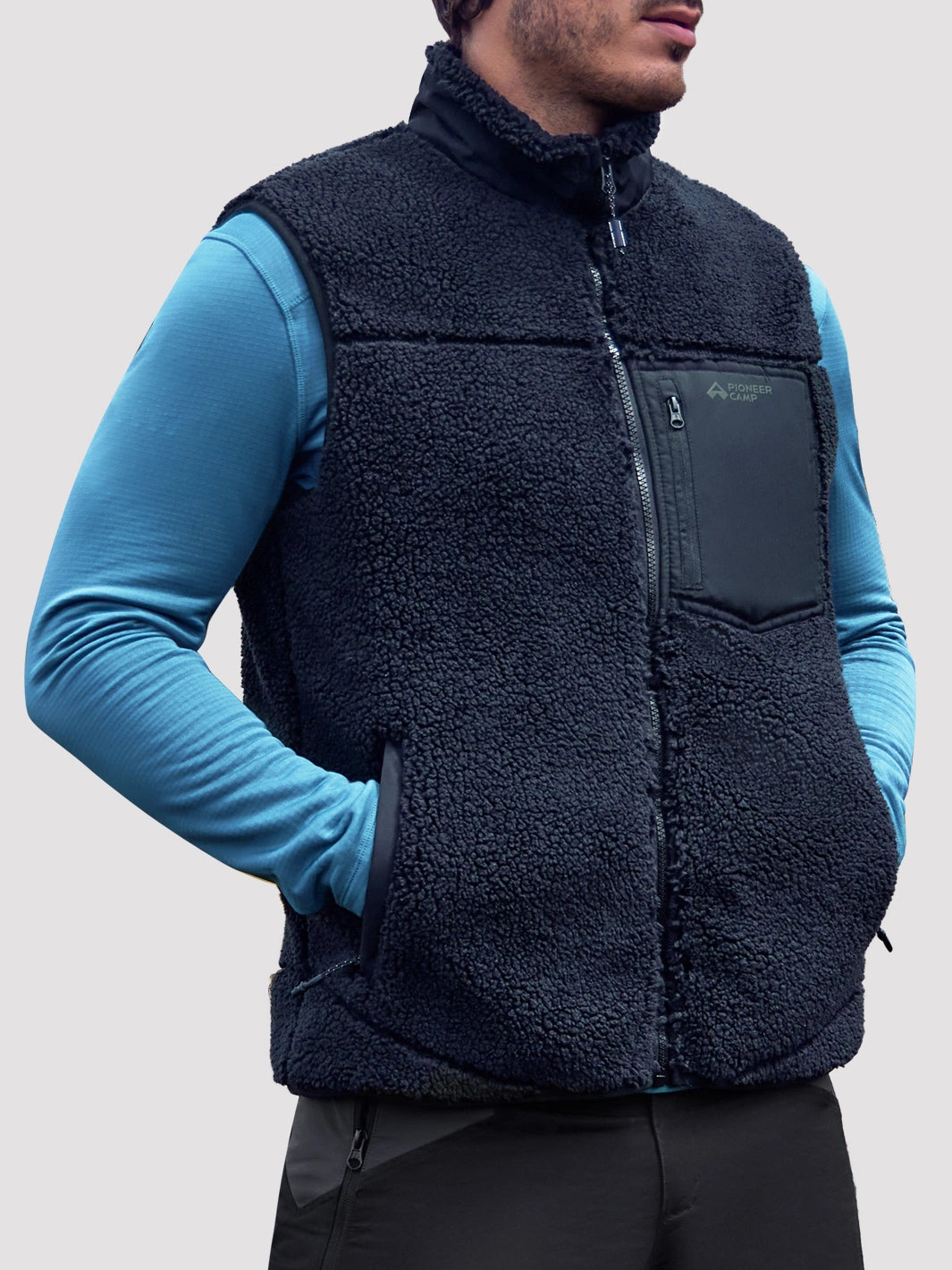 Men's 550g Sherpa Fleece Full-Zip Winter Vest