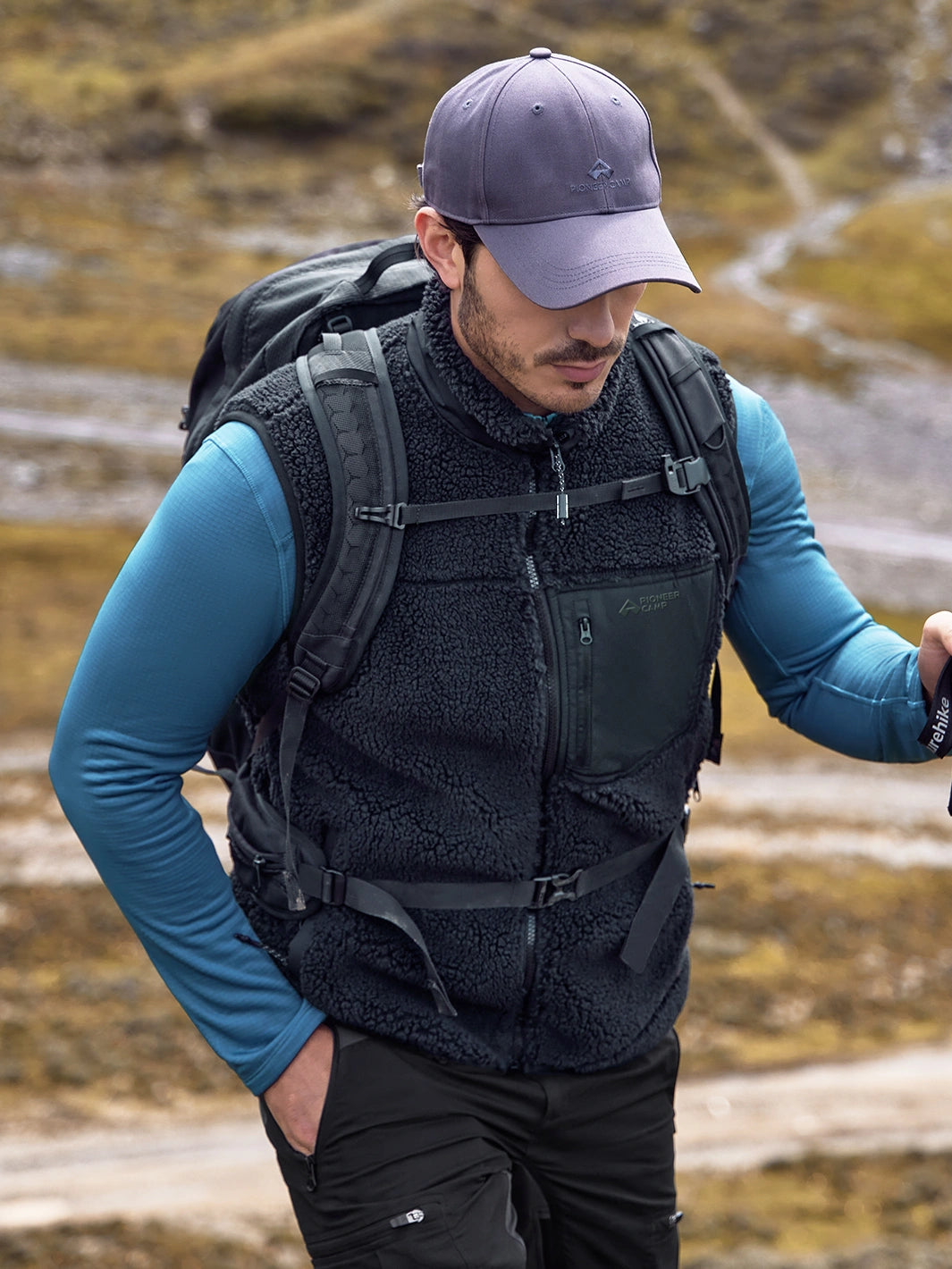 Men's 550g Sherpa Fleece Full-Zip Winter Vest