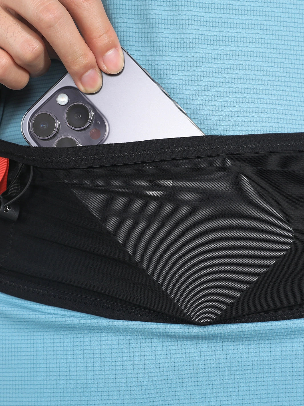 360° Bounce-Free Running Belt with 4 Pockets
