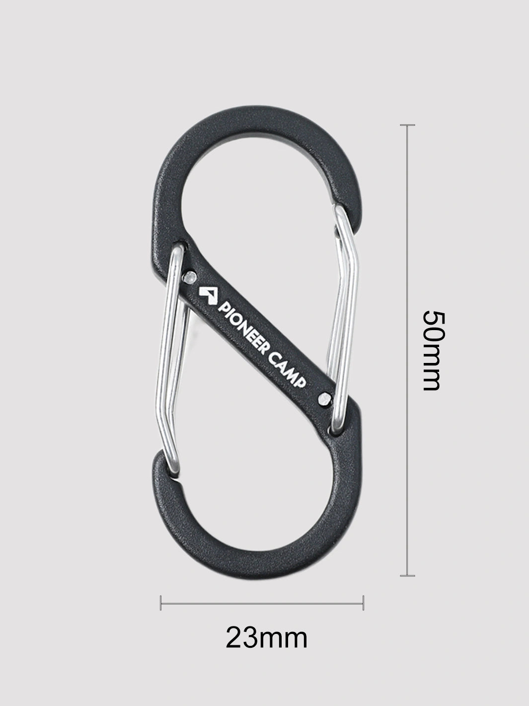 S-Shaped Aluminum Carabiner - 4 Pack PIONEER CAMP