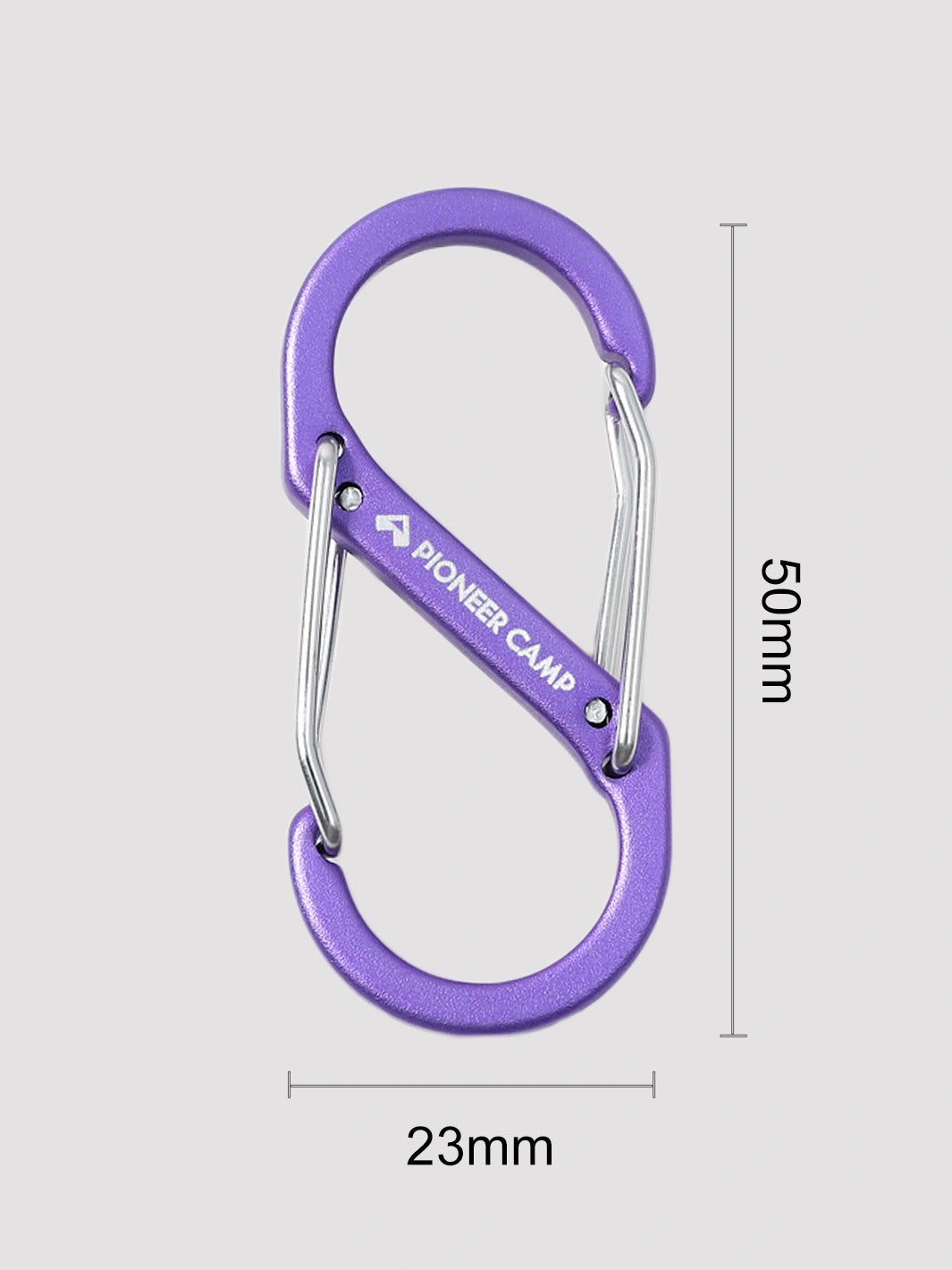S-Shaped Aluminum Carabiner - 4 Pack PIONEER CAMP