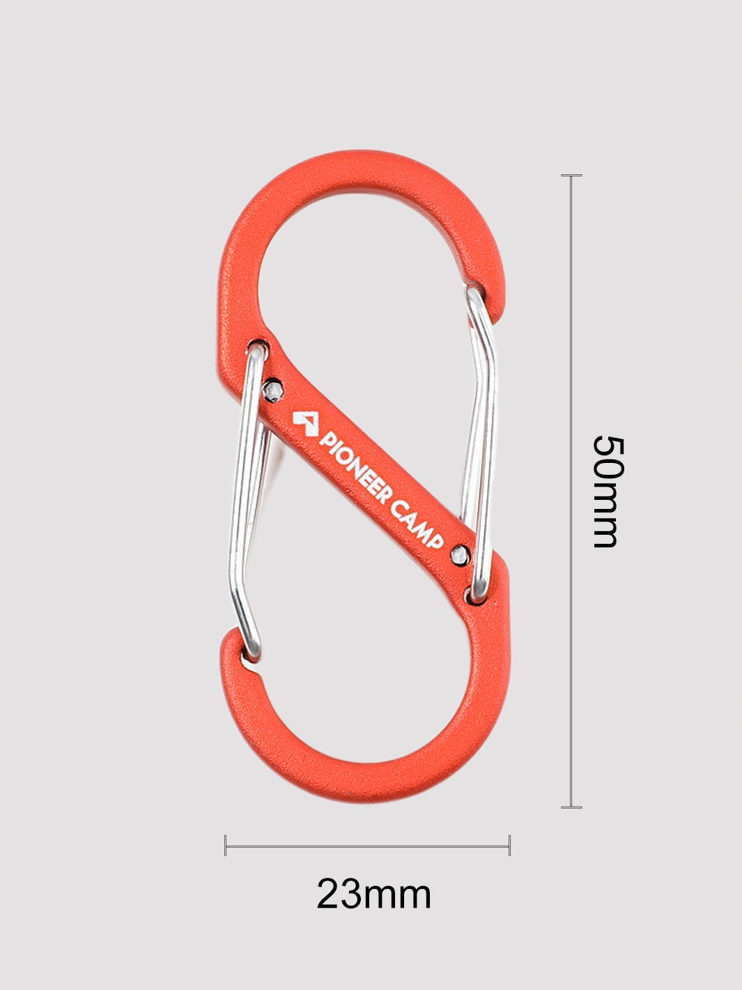 S-Shaped Aluminum Carabiner - 4 Pack PIONEER CAMP